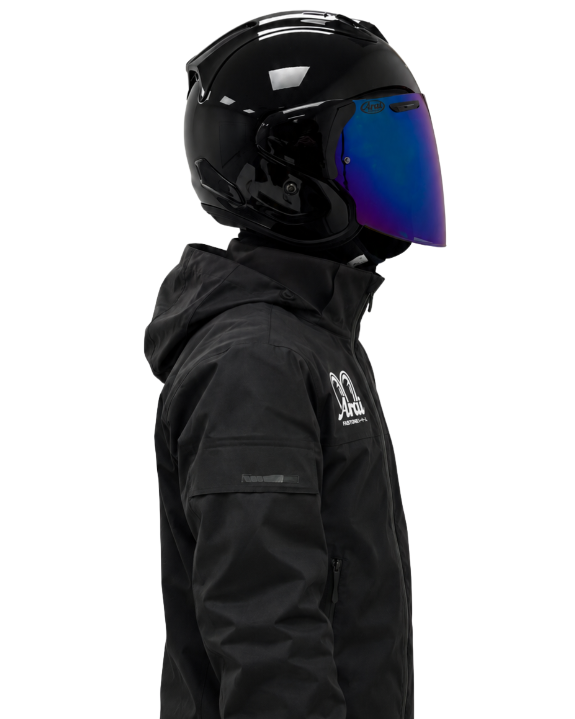 Chaqueta Arai × Alpinestars FASTONE Negra - perfil izquierdo